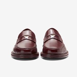 Cole Haan Men's Burgundy Leather Penny Loafers